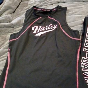 Harley Davidson Pink Label tank and pants set
